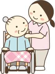 入居者様との交流 イラスト